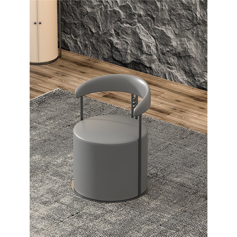 Light Luxury Tea Table Chair Stainless Steel Balcony Leisure Master Chair Backrest Chair High-end Desk Chair Designer Tea Table Chair