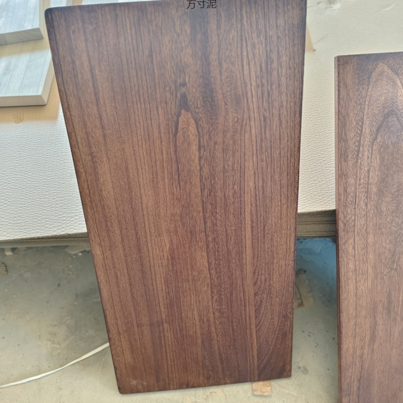 Solid Wood Board Desktop Walnut Color Partition Shelf Internet Celebrity Antique Rectangular Desktop Solid Wood Board Supply Chain