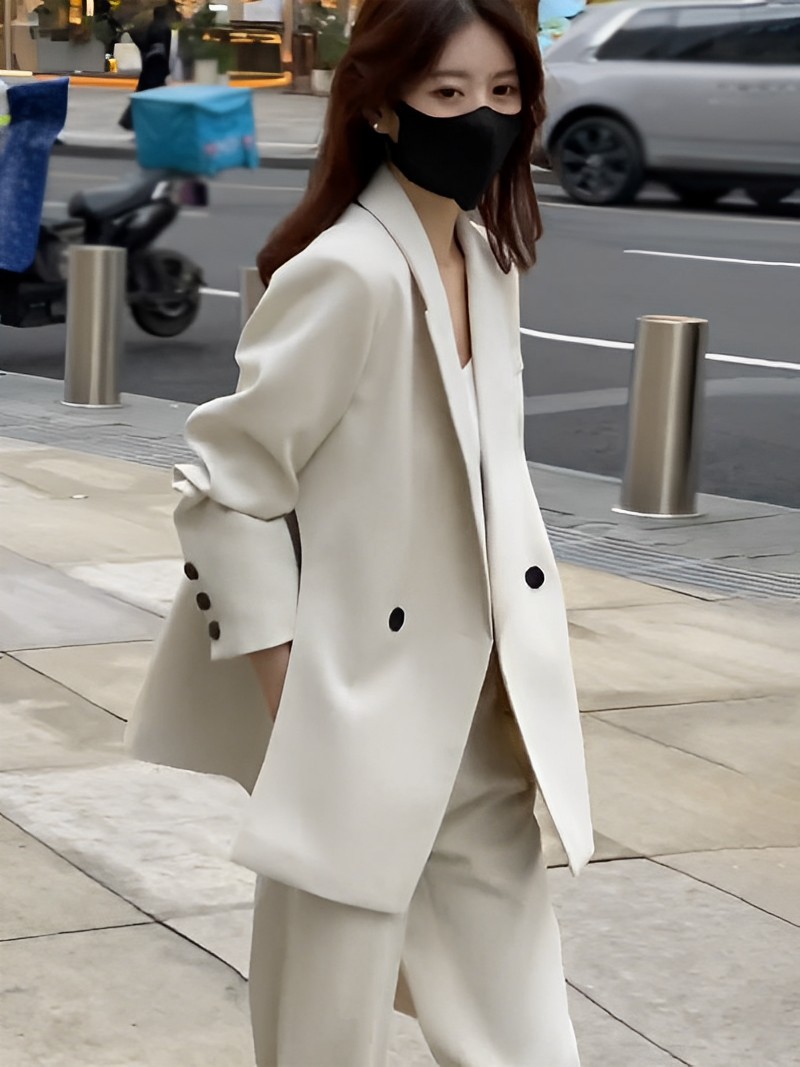 новый костюм большого размера для женщин, узкие широкие брюки, двухпредметный 239