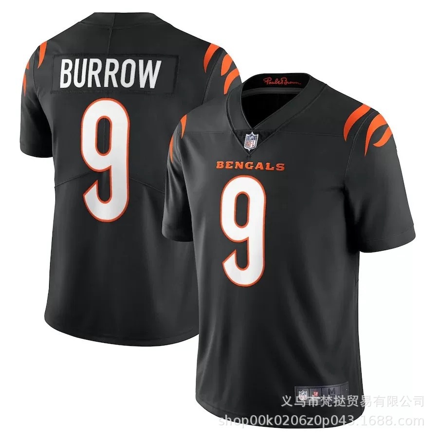 NFL Olive Gown Tigers BENGALS BURROW#9 CHASE#1 Embroidered Jersey for Foreign Trade