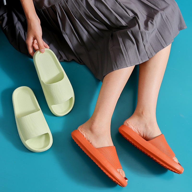 Slip Slippers for Women's Summer Household Non-slip Bathroom Bathing Couple's Thick Bottom Household Men's Summer Outer Wear Sandals