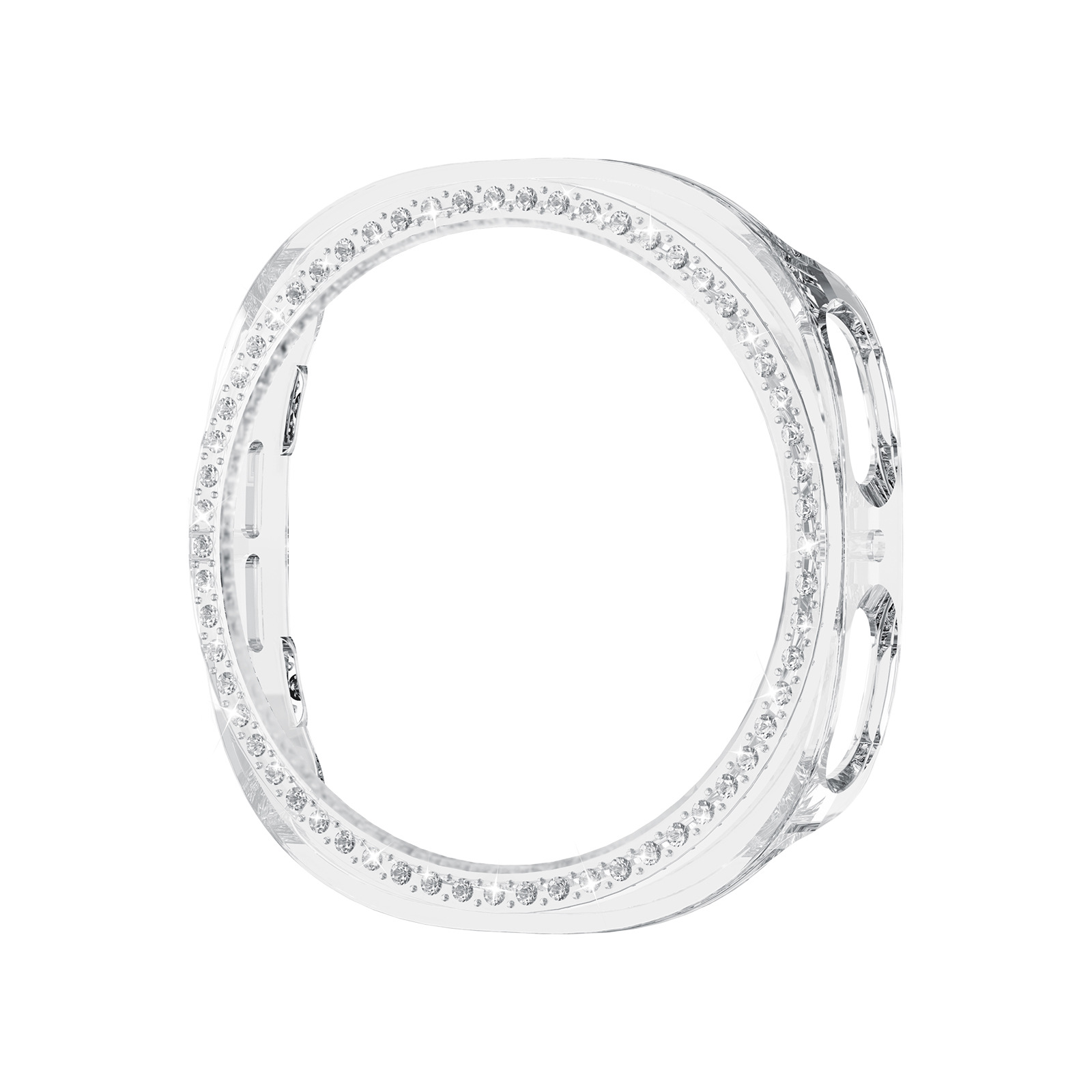 Suitable for Samsung Watch8 Single Row Diamond Protective Case Pc Half-Pack Cut Out Diamond Galaxy Watch8 Watch Case