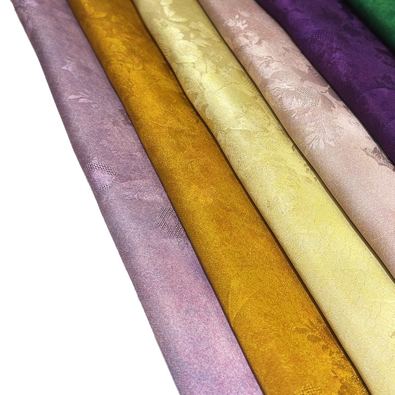 Morandi Color Lightweight Clothing Fabric Chinese Style Fragrant Cloud Gauze Fabric Floral Cheongsam Dress Fabric Summer