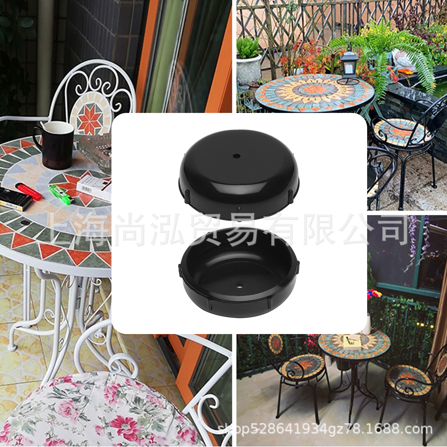 Amazon's Best Selling 1-1/2" 38mm Courtyard Iron Table and Chair Foot Pads Wrought Iron Table and Chair Foot Covers Non-Slip