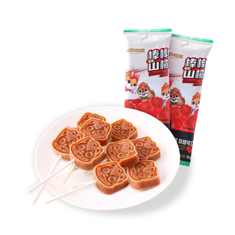 [Three Squirrels Stick Hawthorn 10g] Original Children Snacks Candied Fruit Lollipop