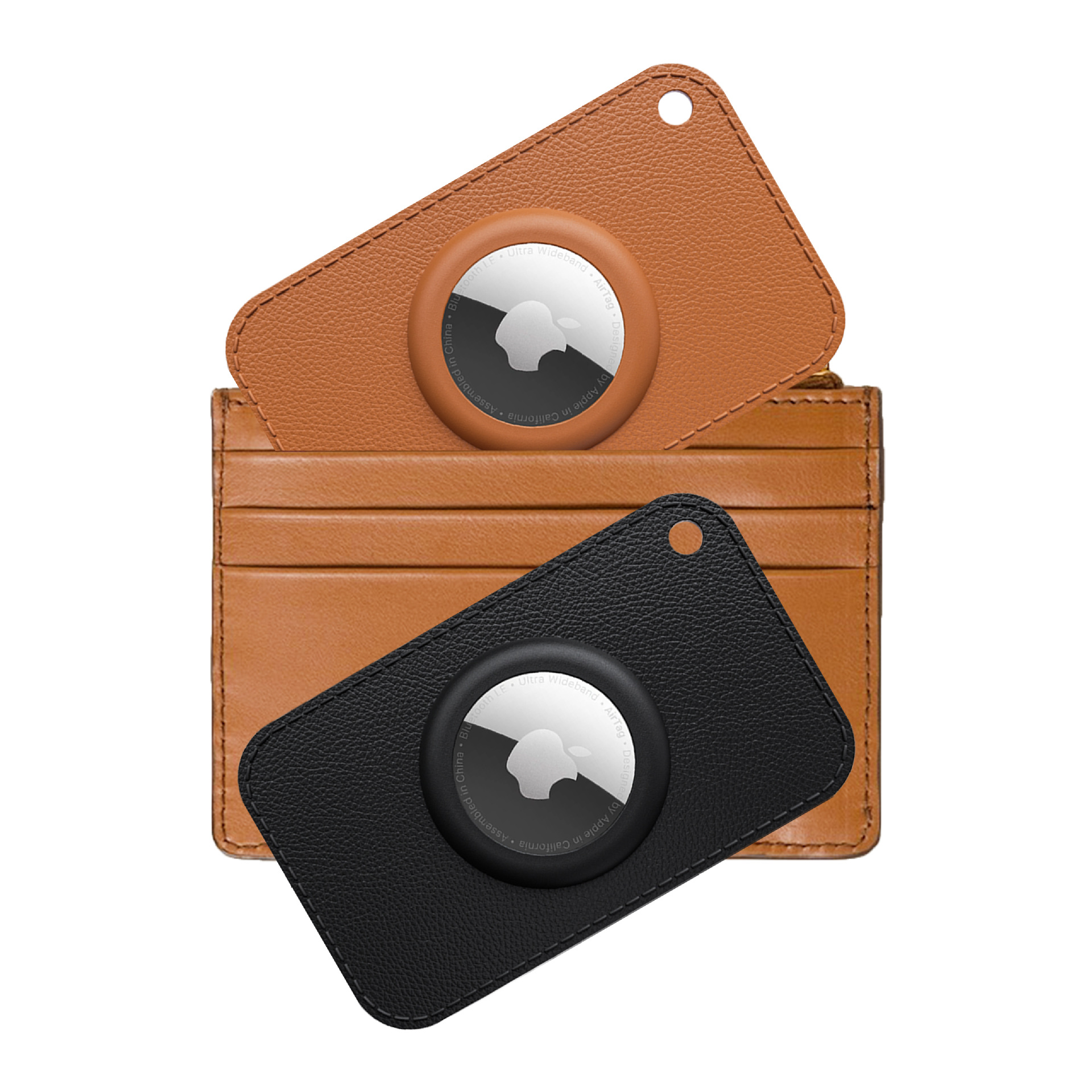 Suitable for Apple Airtag Card Protective Cover Apple Anti-Lost Device Leather Card Holder Soft Rubber Ultra-Thin Card Protective Cover