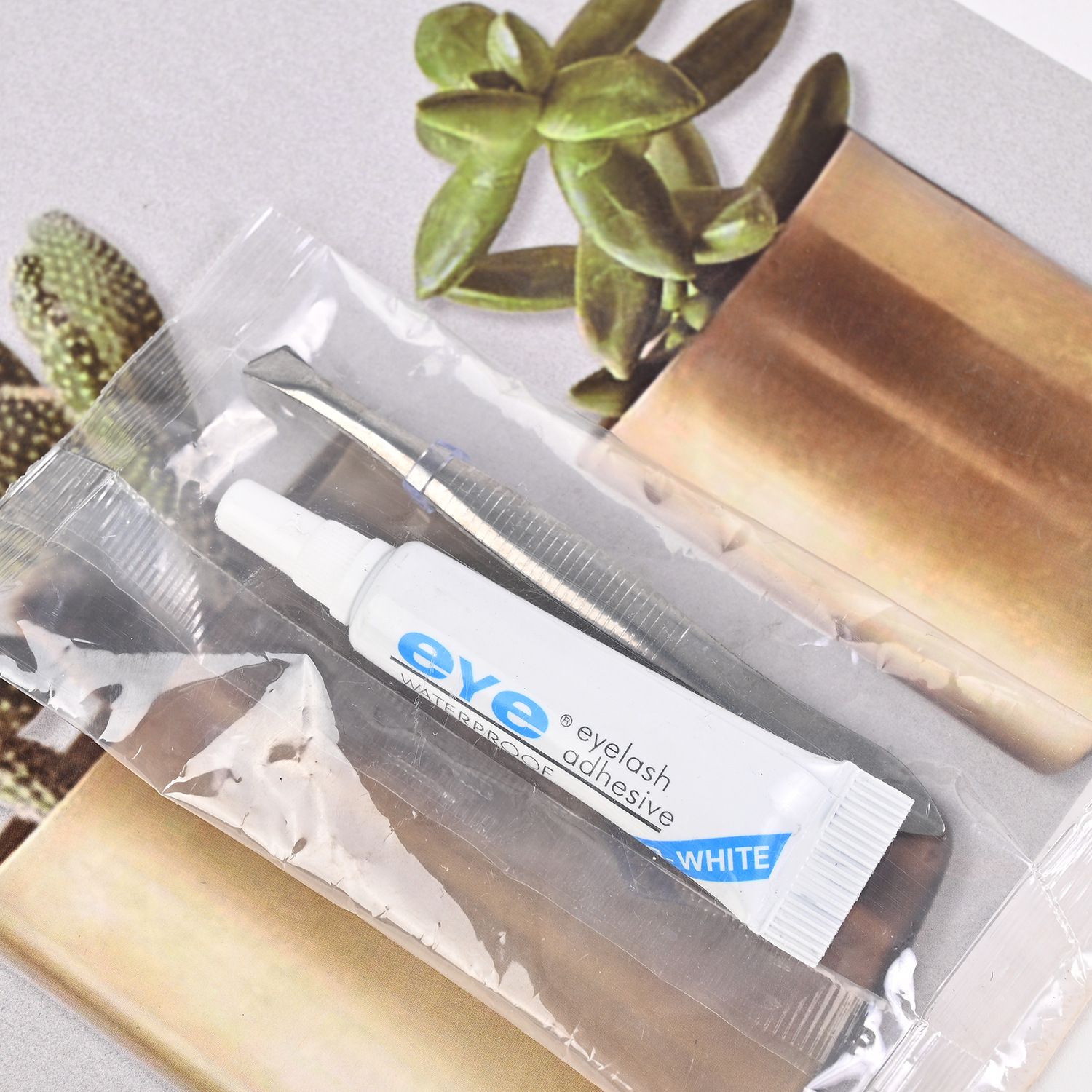 4g eyelash glue tweezers combination suit eye glue fake eyelash curler glue grafting eyelash auxiliary tool