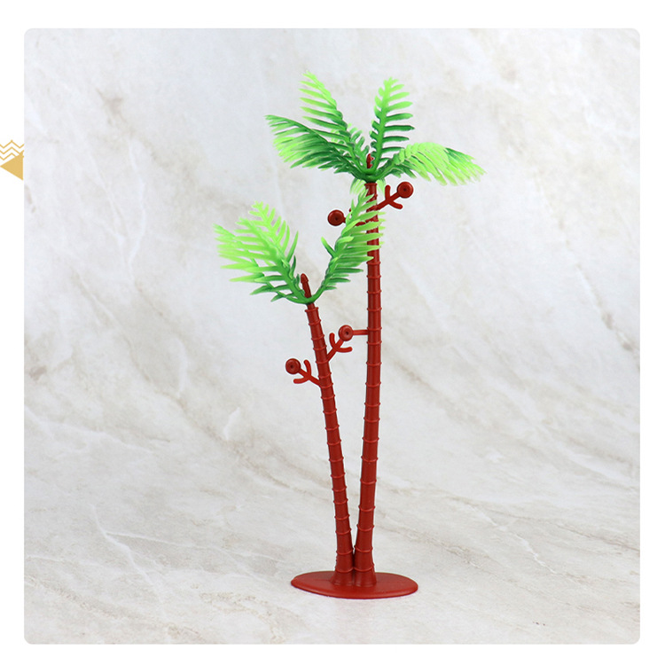 Large and Small Size Simulation Coconut Tree Plant Ornaments Beach Ocean Theme Venue Layout Birthday Cake Baking Ornaments