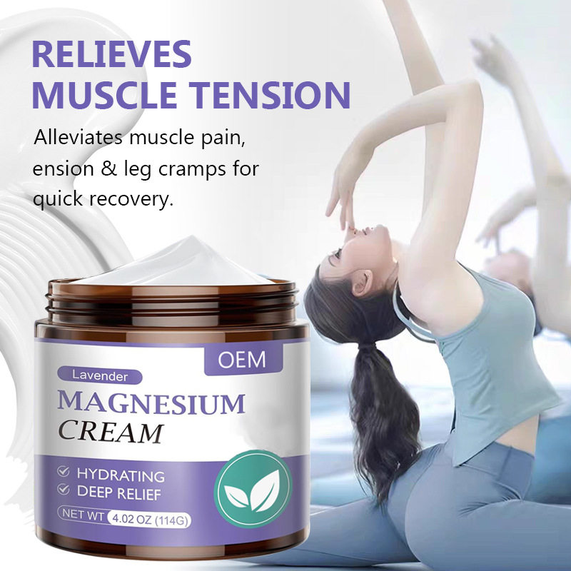 Amazon's Popular Magnesium Cream Oem Customization Can Be Used All over the Body to Relieve Muscle Nighttime Magnesium Cream English Packaging Oem