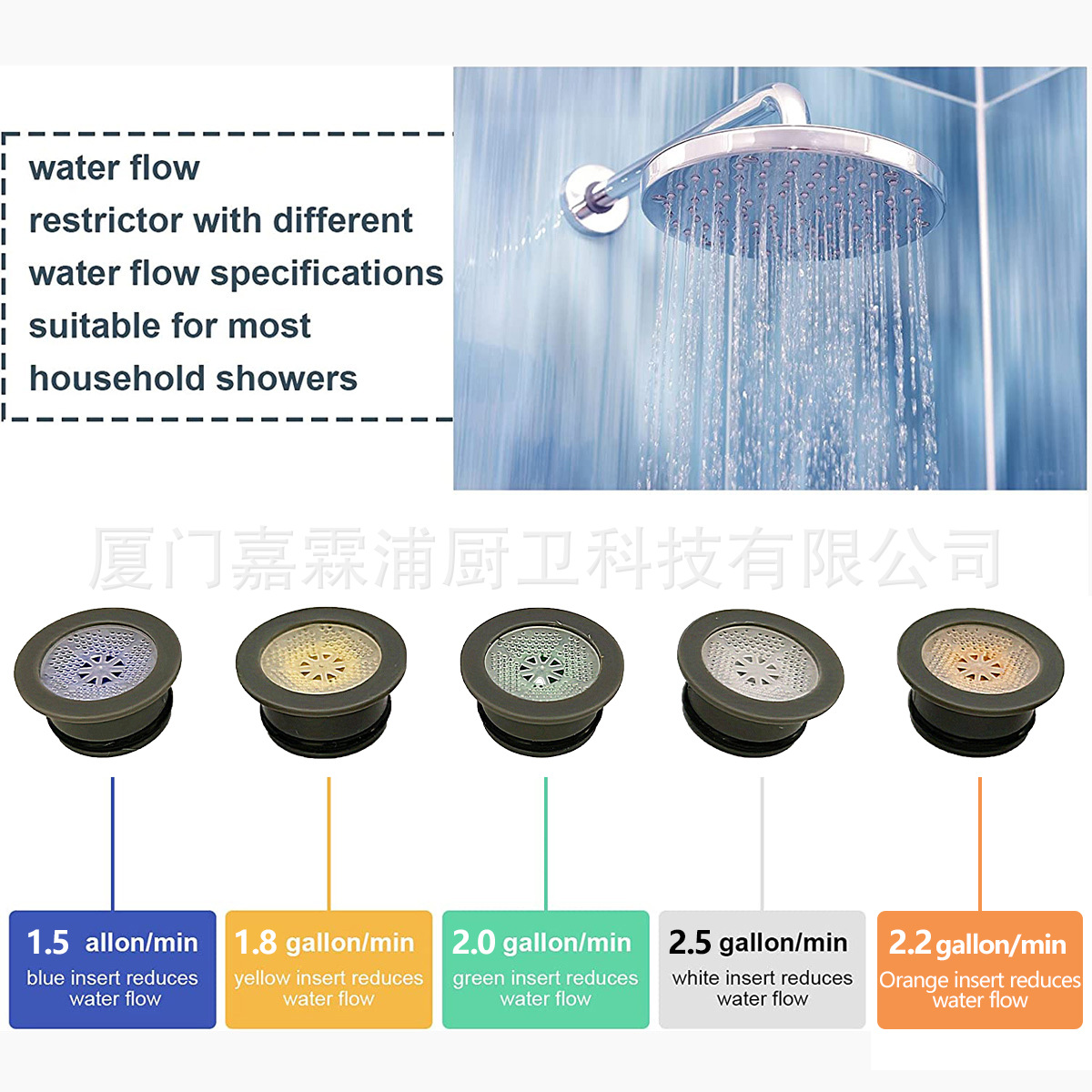 Shower Top Spray Accessories Water-Saving Piece Handheld Shower Flow Control Piece Bathroom Accessories Shower Water-Saving Piece Water-Saving Valve