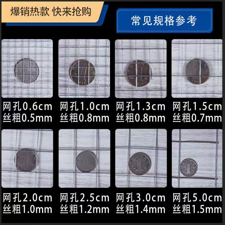 Galvanized Wire Mesh Fence Mesh Orchard Protective Wire Mesh Interior and Exterior Wall Plastering Hanging Mesh Stainless Steel Welding Mesh