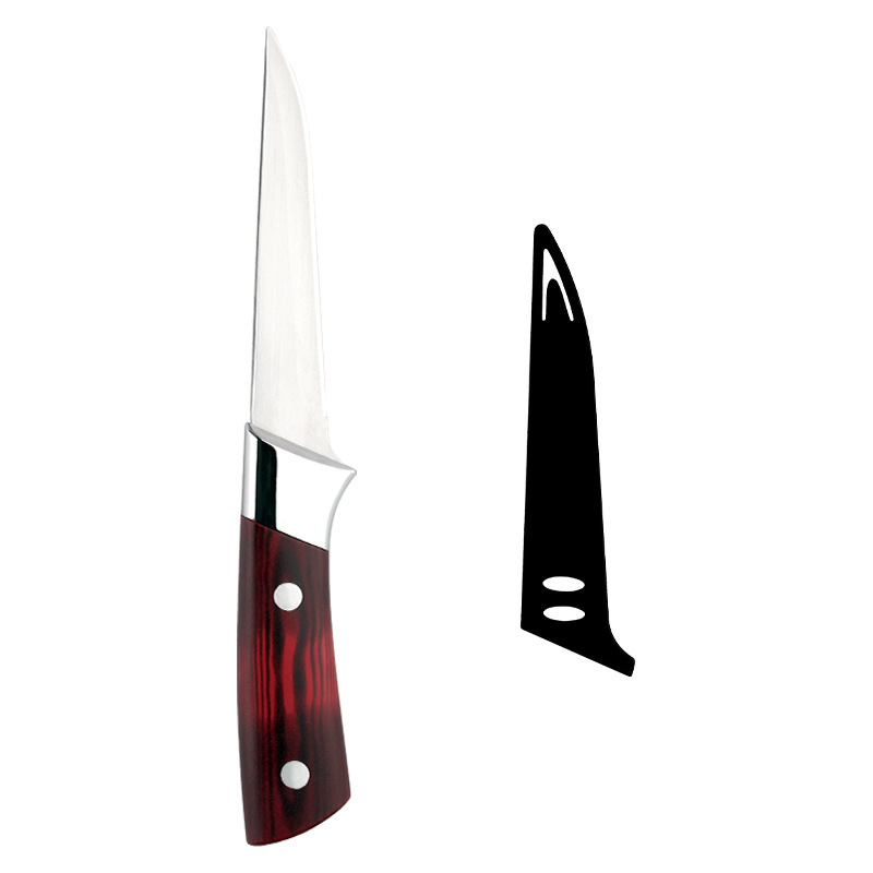 Boning knife with rubber sleeve professional cutting knife portable pig and sheep knife peeling knife boning special knife meat slicing knife