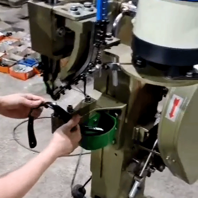 Manufacturer Produces Helmet Visor Vibrating Plate Riveting Machine, Leather Product Riveting Machine, Durable Double-Headed Riveting Machine