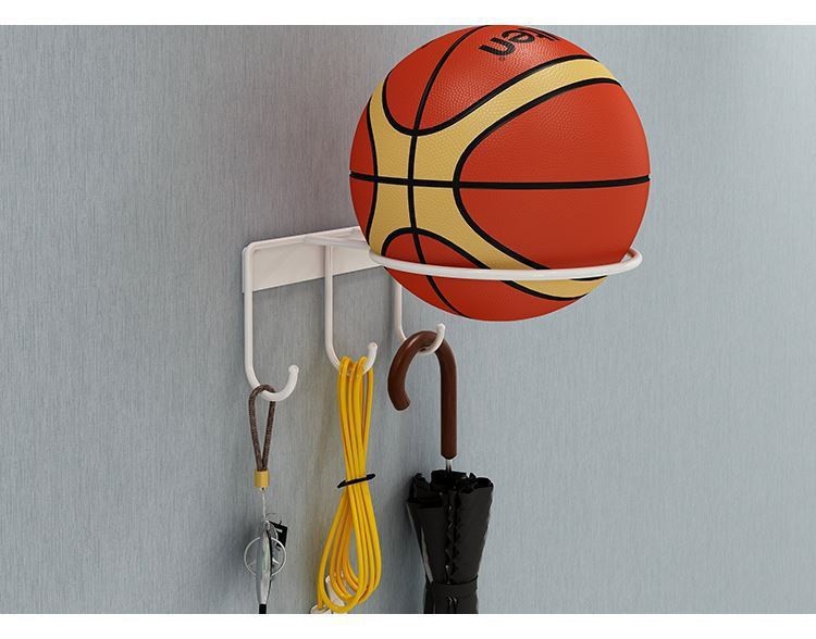 Fashion creative basketball wall storage rack home kindergarten football wall hanging sports fitness equipment storage basket rack