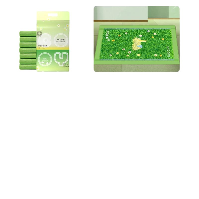 Pet Dog Pee Pad Natural Grass Lawn Training Pee Pad Absorbent Pad Thickened Urine Barrier Pad Urine Barrier Pad