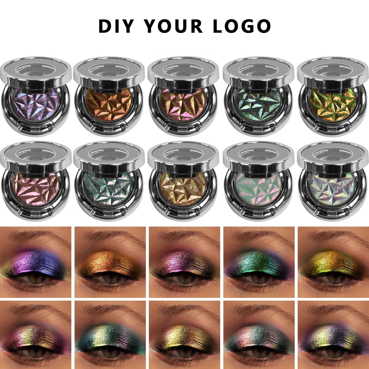 Guangzhou Cosmetics Factory Supports Oem Oem Processing Multi-Color Eye Shadow Box Wholesale Chameleon Eye Shadow Processing and Customization