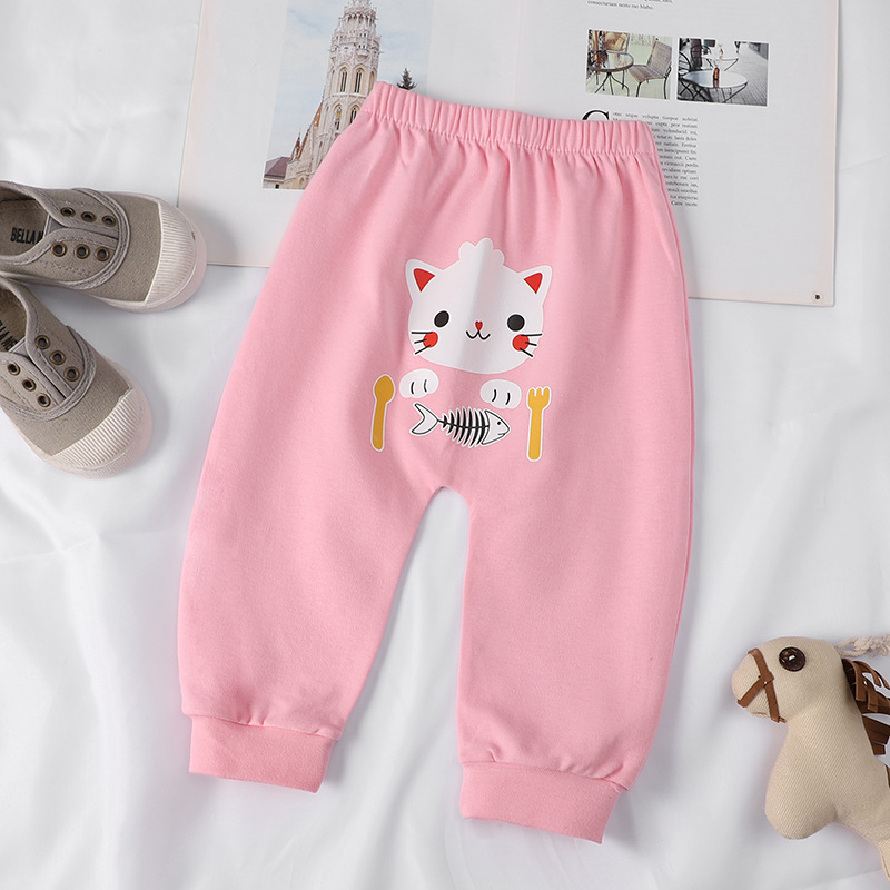 2021 New Children's Pants Spring and Autumn Casual Harem Pants for Boys and Girls Solid Color Large Pp Pants Baby Cotton Pants