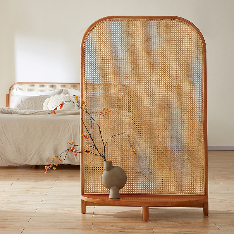 Гостиная, новый китайский ретро экран, домашний спальня, покрытие, экран из массива дерева, ротанговая перегородка