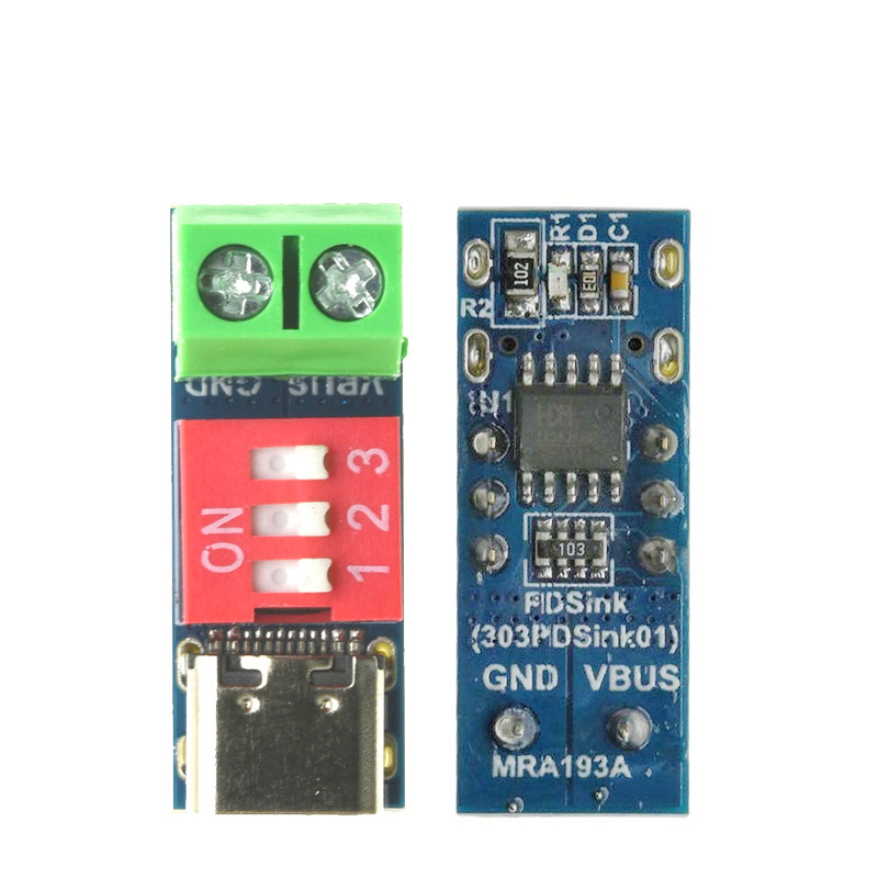 Pdsink Pd Decoy Qc Pd Fast Charging Test Board Adjustable Voltage 5~20V Dial Adjustment