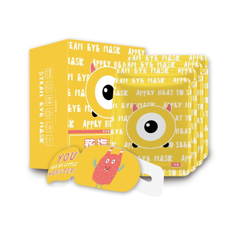 Foreign Trade Cross-Border Korean Custom Logo Oem Processing Self-Heating Agarwood Lutein Hot Compress Steam Eye Mask