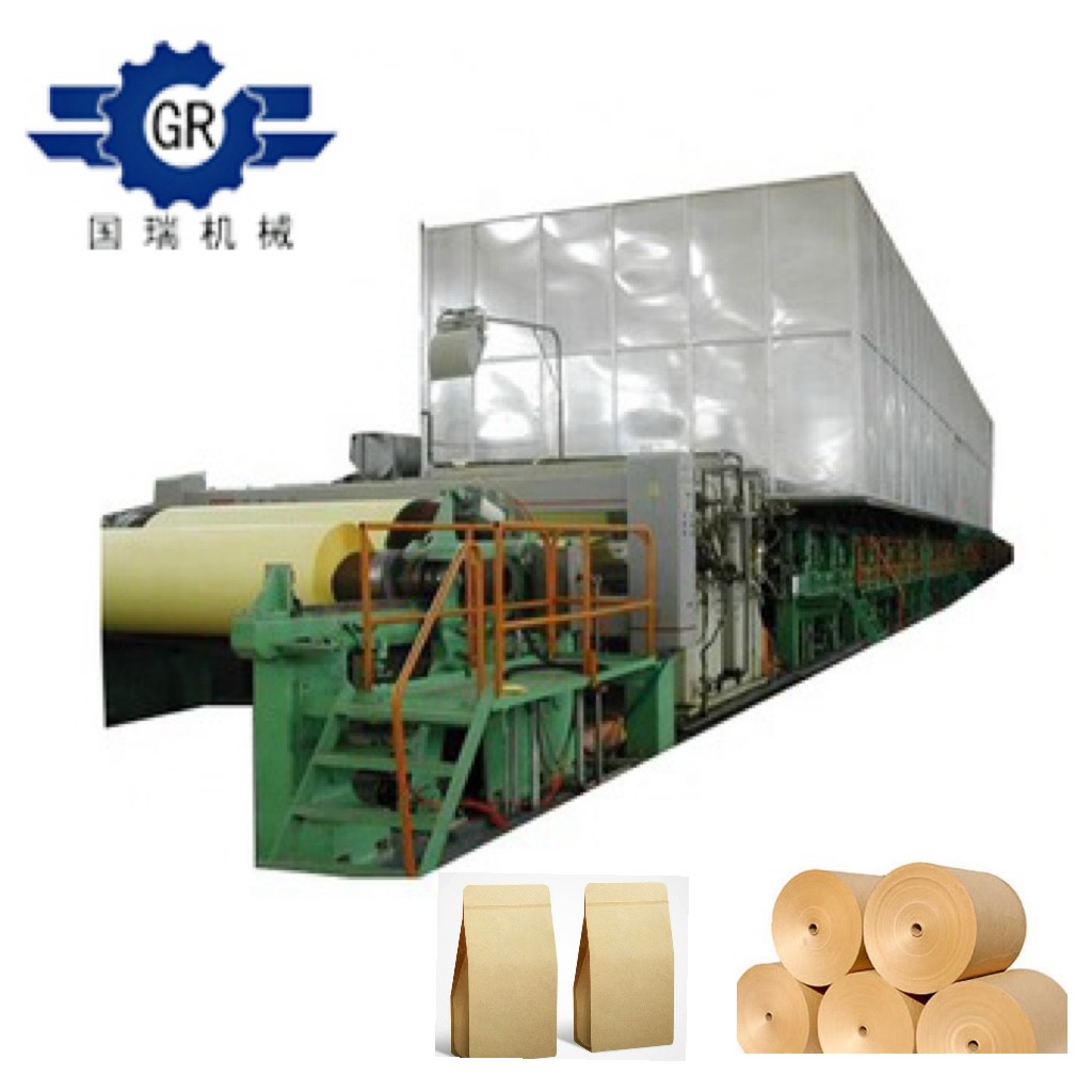 Kraft Paper Production Line, Complete Equipment from Pulp to Roll, Producing High-Quality Kraft Paper