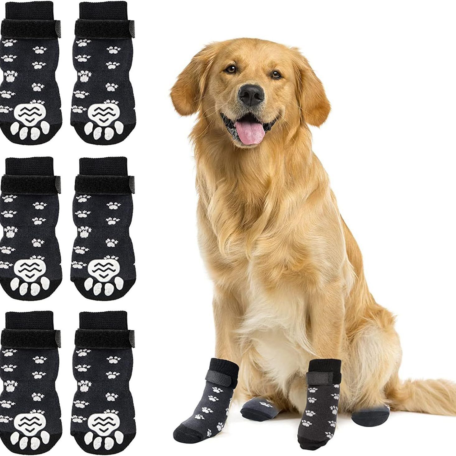 Pet socks Christmas dog socks warm with non-slip bottom puppy socks cotton socks pet supplies