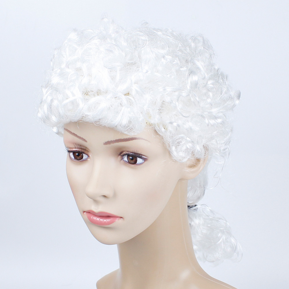 Halloween Performance Props Tail-tied Children Adult Judge Wig Role-playing European and American Duke Lawyer Headgear