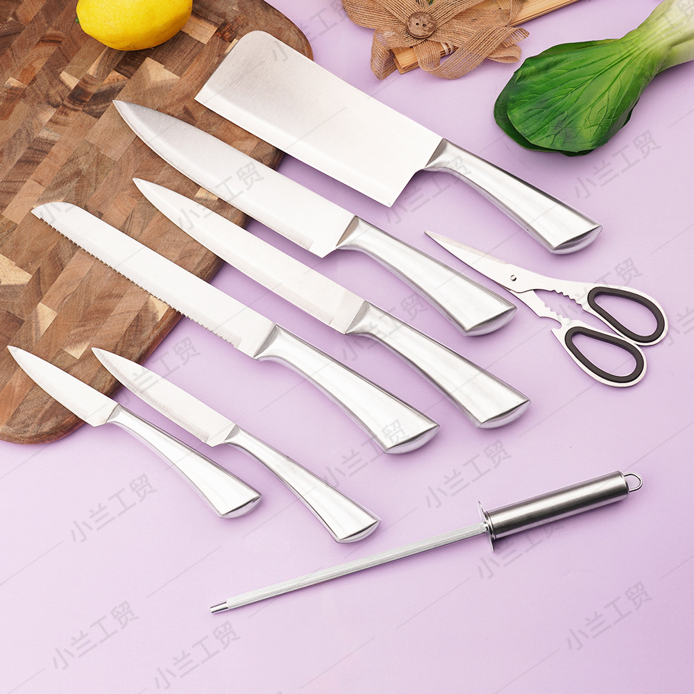 Knife Set Household Stainless Steel Kitchen Knife Kitchen Special Chef Knife Sharp Fruit Knife Household Scissors in Stock
