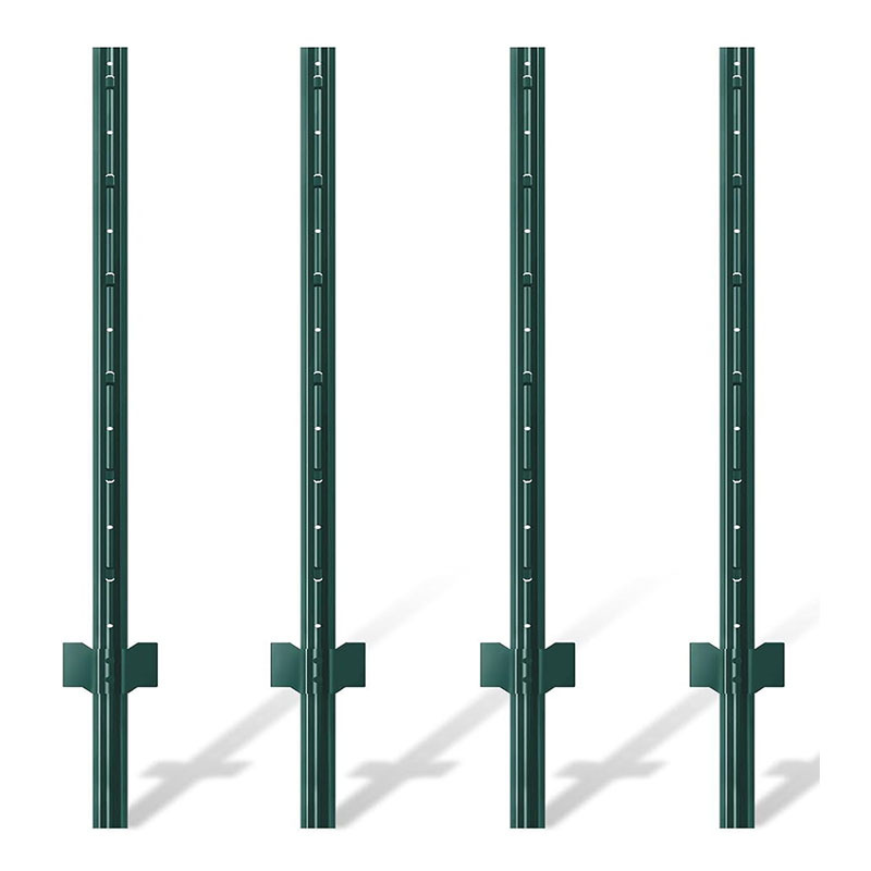 Metal Fence Posts, Wire Fence T-Shaped Posts, Lawn Garden Steel U-Shaped Posts, Fence Poles, Outdoor Light Sign Posts