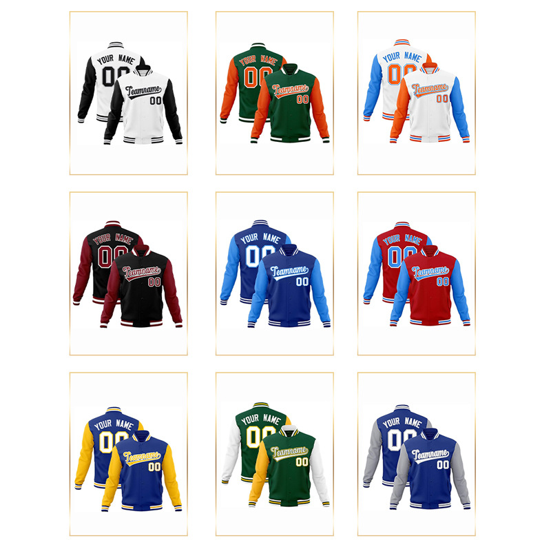 Baseball Uniform Custom American Style Coat Men's Loose Casual Jacket Top Letter Embroidery Printed Jacket Training Clothes