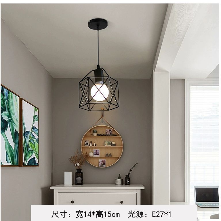 Nordic Wrought Iron Ceiling Light, Hallway Balcony Light, Modern Minimalist Light, Cloakroom Foyer Entrance Light, Corridor Light