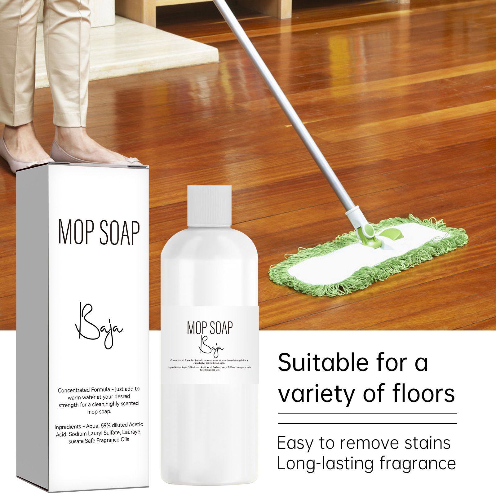 Cross-Border Floor Cleaner 120ml Cleans Dirt, Polishes and Brightens Floor Maintenance, Tile and Wood Floor Cleaning Liquid