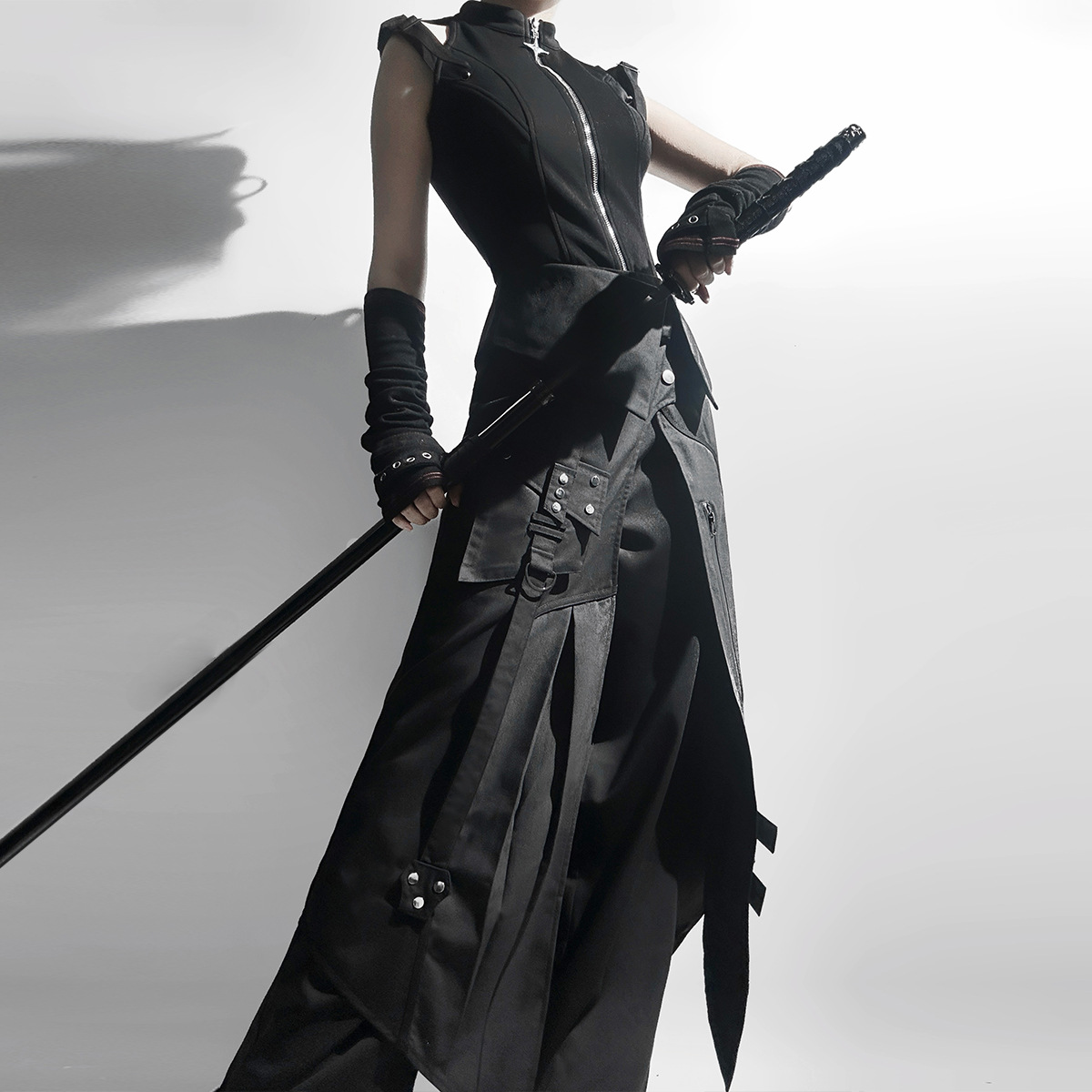 Bear Dou Sauce Original Design Night Blade Lolita Female Lolita Top Apron Pants Daily suit 7210