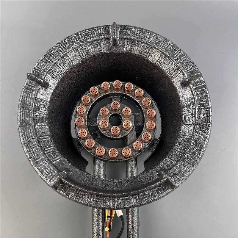 Cast Iron Commercial Electronic Ignition 24-Head Energy-Saving Medium-Pressure High-Power Gas Stir-Fry Stove for Hotels