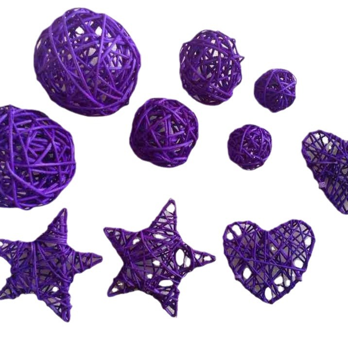 Rattan ball. Five-pointed star. Love. Rattan crafts aromatherapy rattan ball 3cm Parrot bird toy bite