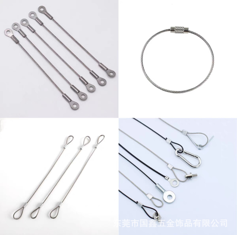 Factory 304 stainless steel wire rope galvanized plastic coated steel wire rope pressing color coated metal wire rope processing