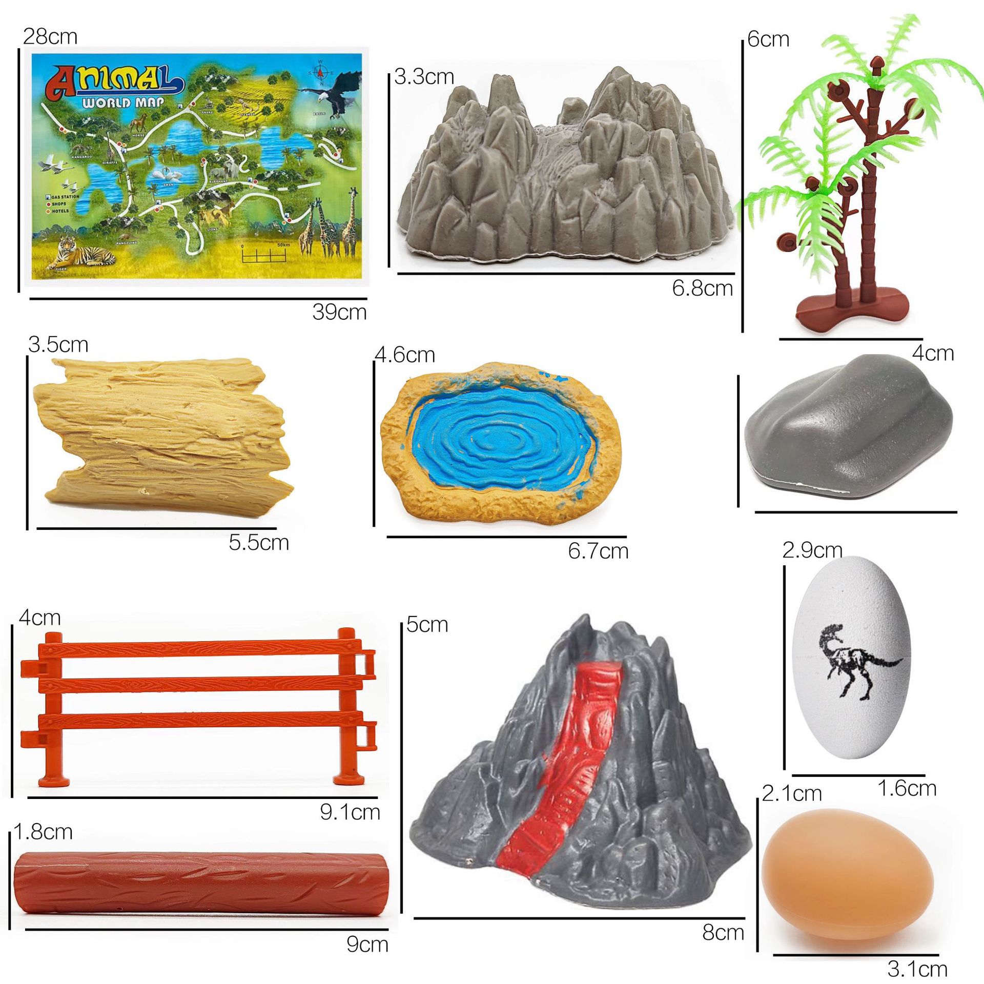 Аксессуары для симуляции динозавра на песочном столе, пластиковые яйца динозавров, кокосовые вулканы, игрушки для игры в домик