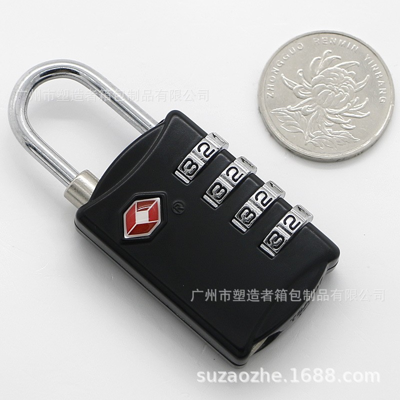 In stock travel supplies TSA Customs lock padlock TSA309 customs password lock multi-purpose four-digit password lock Black