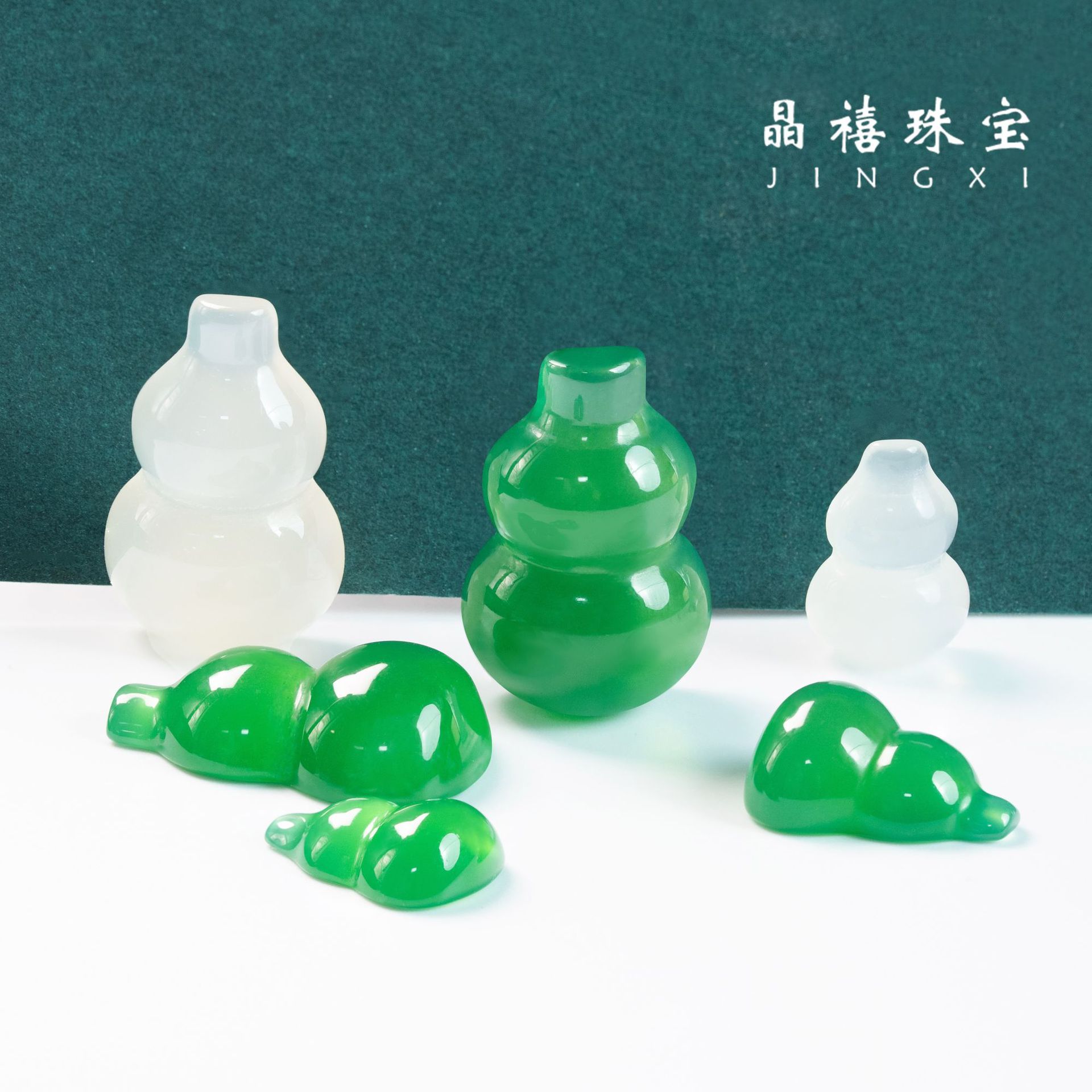 Green Agate White Agate Chalcedony Flat Gourd DIY Jewelry Pendant Earrings Hanging Accessories Red Agate