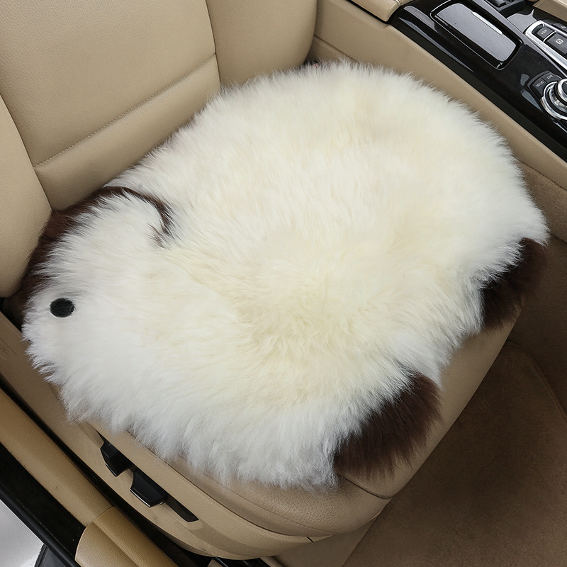 XY long wool sheep car cushion winter warm wool square cushion simple interior supplies cross-border wholesale seat cushion