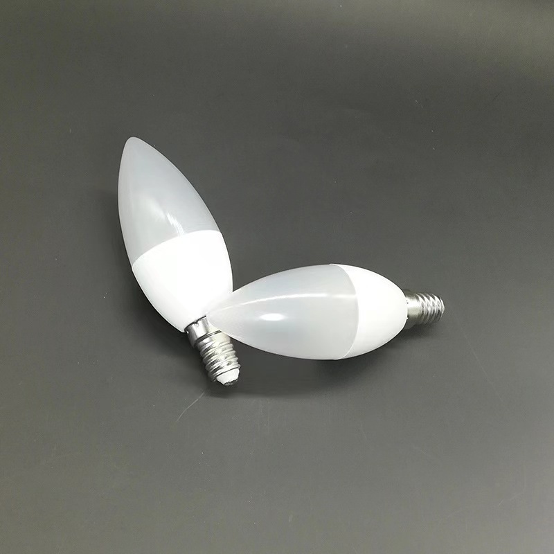 led bulb C37 energy-saving super bright e14 small screw e27 candle pointed bubble pull tail warm light white light crystal lamp light source