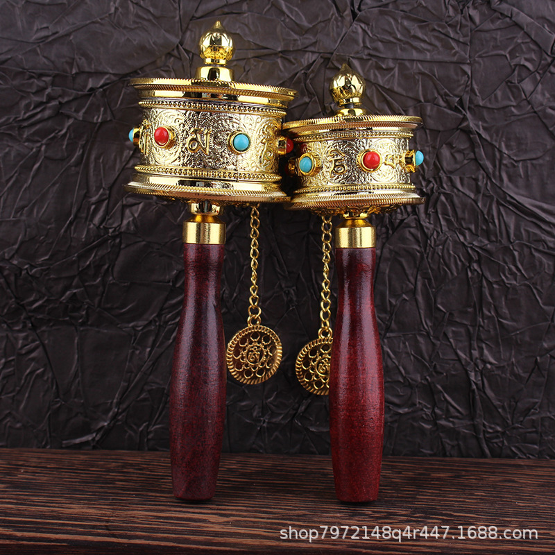 Основание для молитвенного колеса с ручным приводом, Xizang, буддийские слова, ручка, настольный инструмент