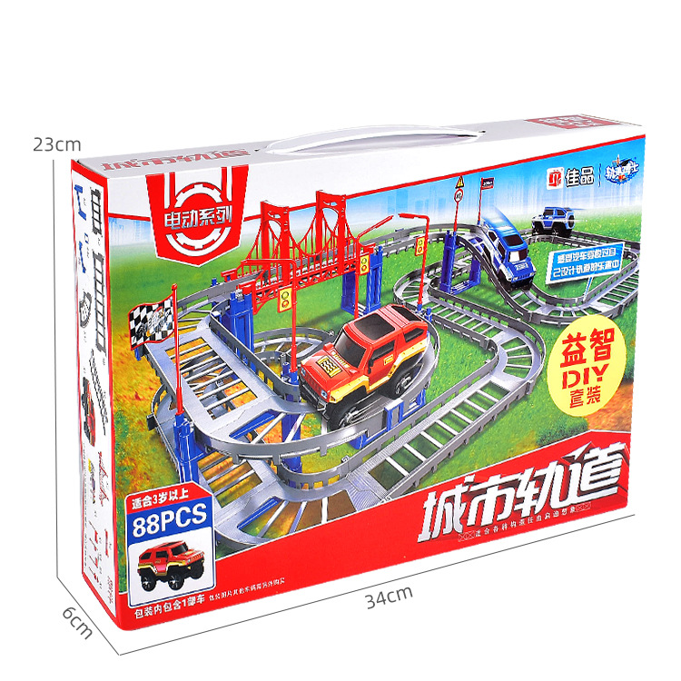 Children's Electric Variety Rail Car Toys DIY Creative Assembly Set Toys Rail Car Stall Toys Wholesale