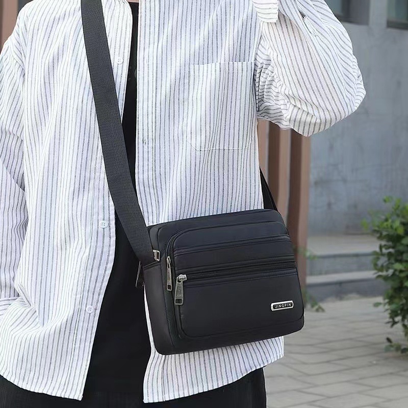 New Casual Shoulder Bag Business Money Collection Crossbody Bag Men and Women Multi-layer Cash register Bag Casual Large Capacity Travel Bag