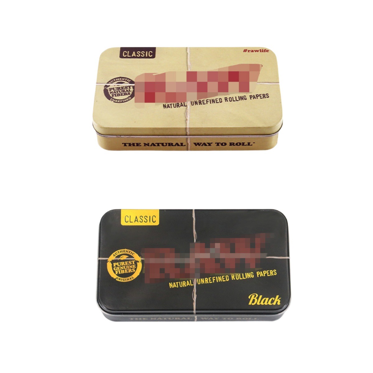 in stock Tinplate Tobacco Box Metal 20 Pack Cigarette Case Hand-rolled Tobacco Box Portable Carry-on Cigarette Case