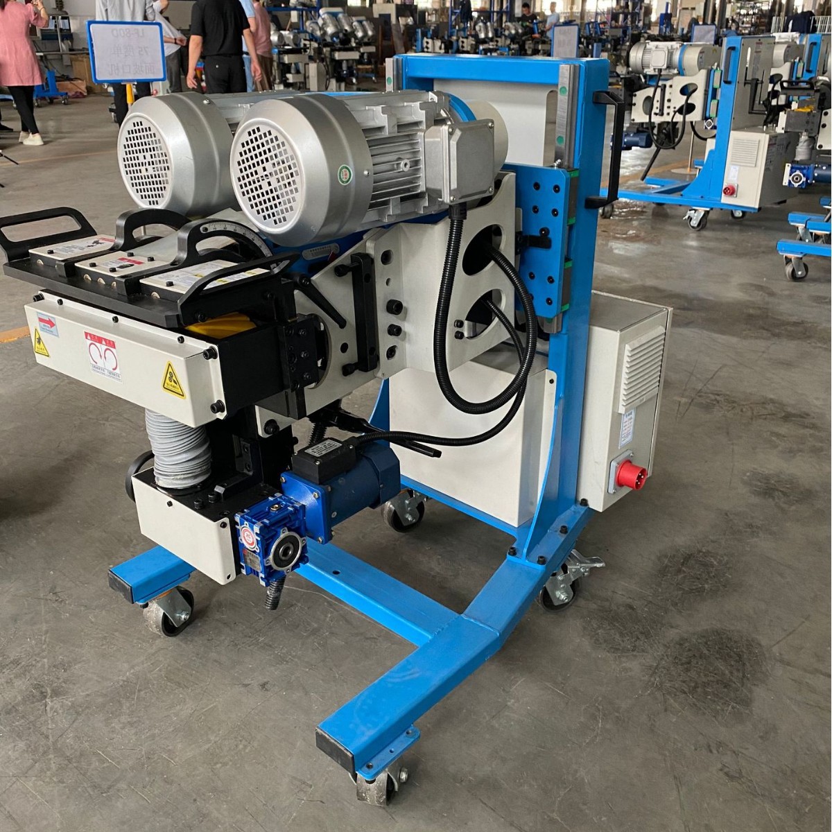 Stainless Steel Beveling Machine X-Type Edge Milling Steel Structure Automatic Walking Steel Plate Edge Milling Machine Yx-80A Double-Sided Edge Milling Machine