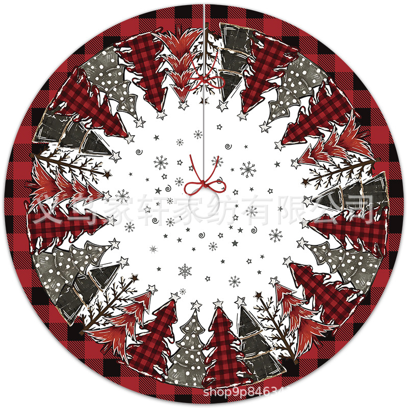 Amazon temu explosion Christmas decorations Christmas tree skirt apron Christmas tree seat cushion short plush Christmas