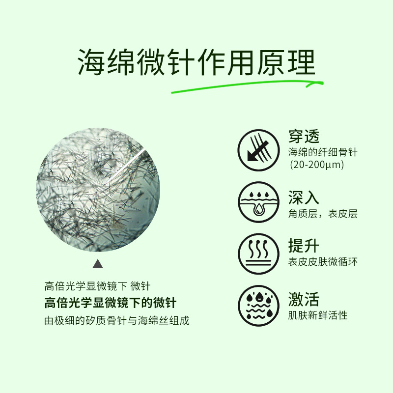 70% Sponge Microneedle Set Box Small Green Film Enhanced Long Needle Microcrystalline Bone Needle Cleaning Pore Fade Pockmarks and Blackheads