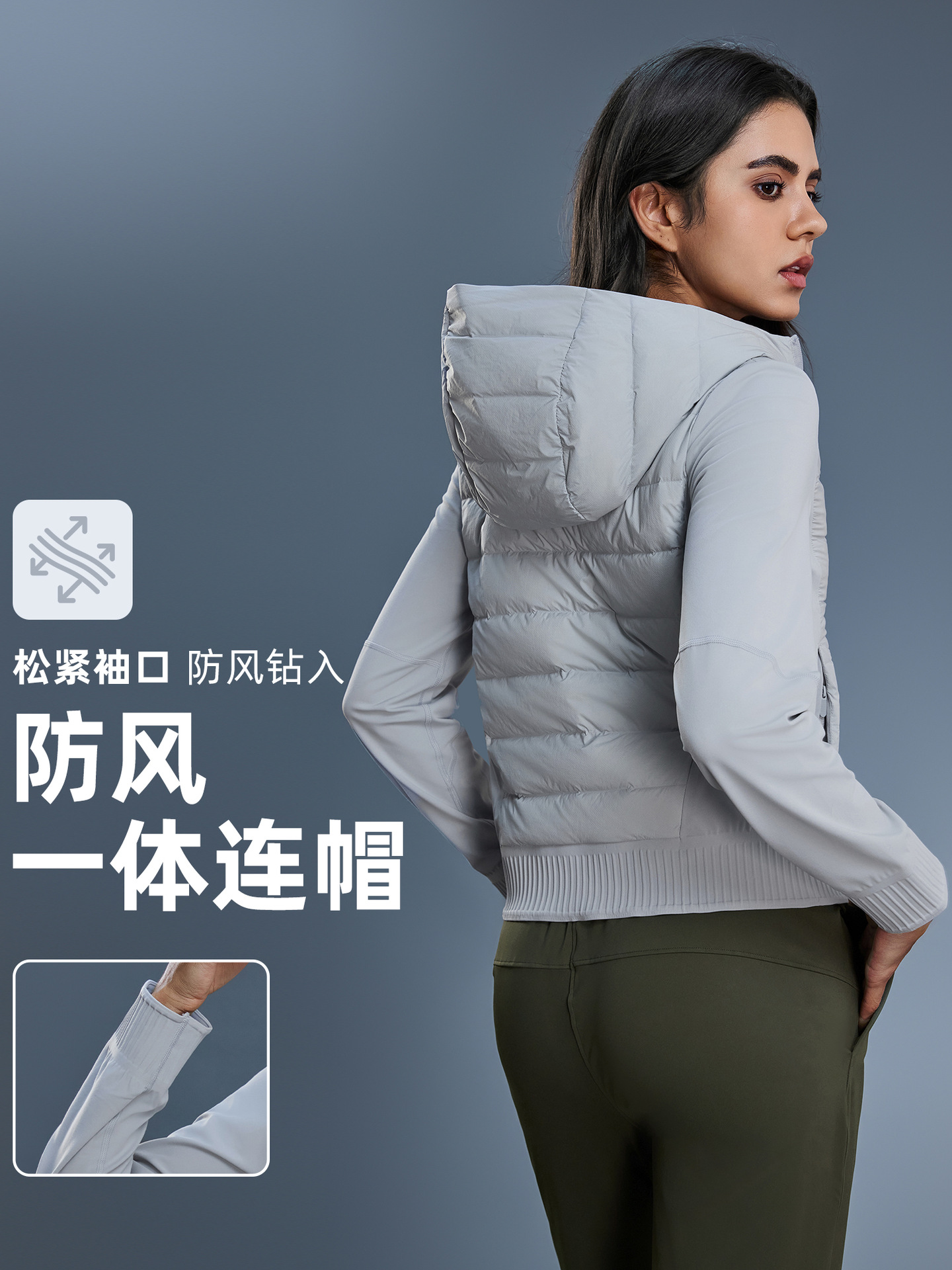 Winter Lightweight Warm Hooded Down Jacket Women's Outdoor Leisure Sports Waterproof Windproof Jacket DAW008