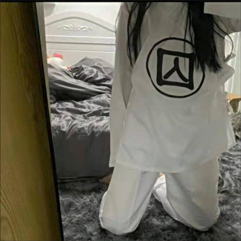 Ancient Prisoner Hanfu Pajamas for Men, Tang, Song, Ming, and Qing Dynasty Prison Clothing, White Cross-Collar Undershirt and Pants Base Layer